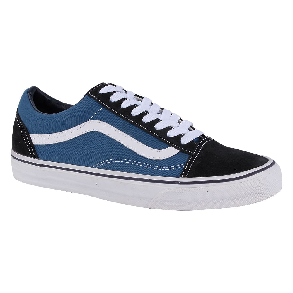 vans azul e cinza