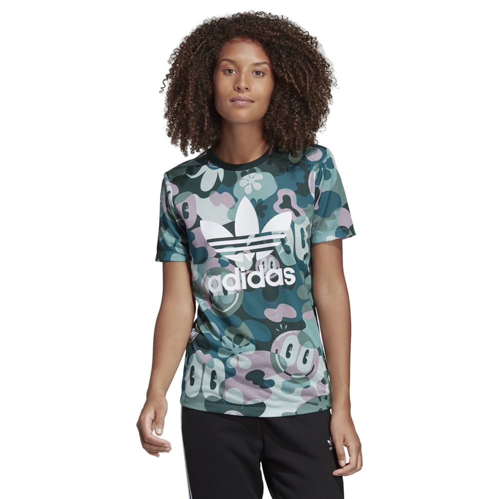 Camiseta-adidas-Originals-Trefoil-Feminina-Multicolor