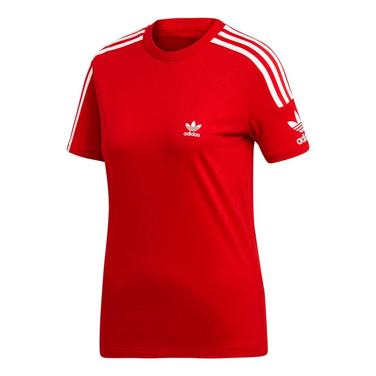 Camiseta-adidas-3-Stripes-Feminina-Vermelha