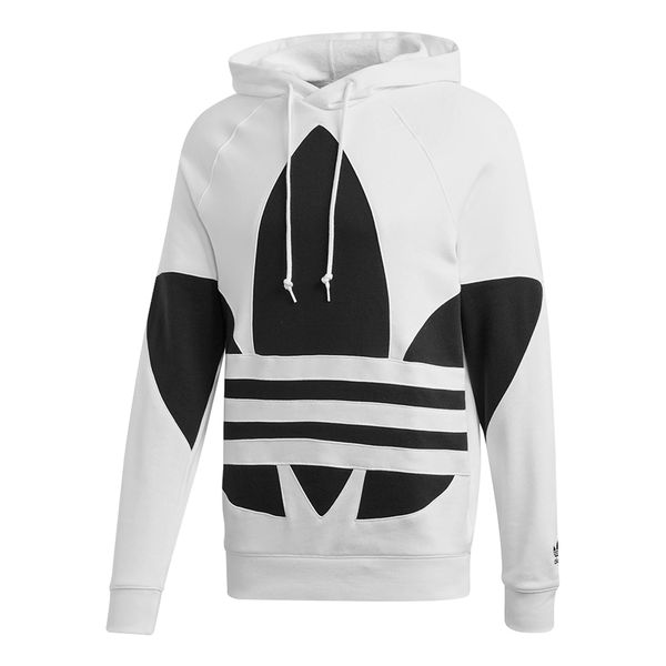 blusa moletom capuz big trefoil abstract