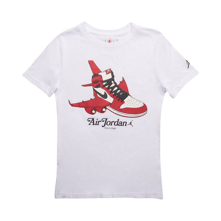Camiseta-Air-Jordan-1-Takeoff-Infantil-Branca