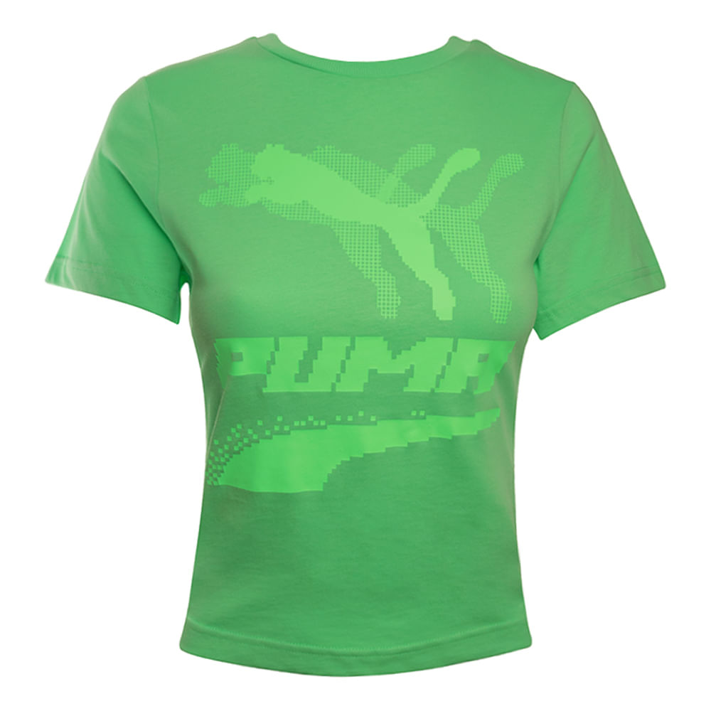 Camiseta-Puma-Evide-Graphic-Feminina-Verde