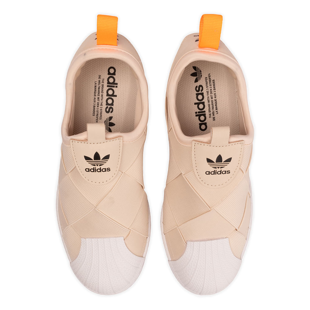 Adidas superstar slip on top enfant beige