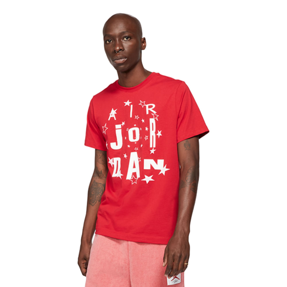 Camiseta-Air-Jordan-Masculina-Vermelha