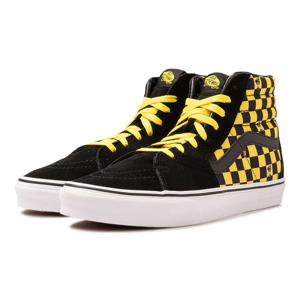 Vans best sale amarelas xadrez