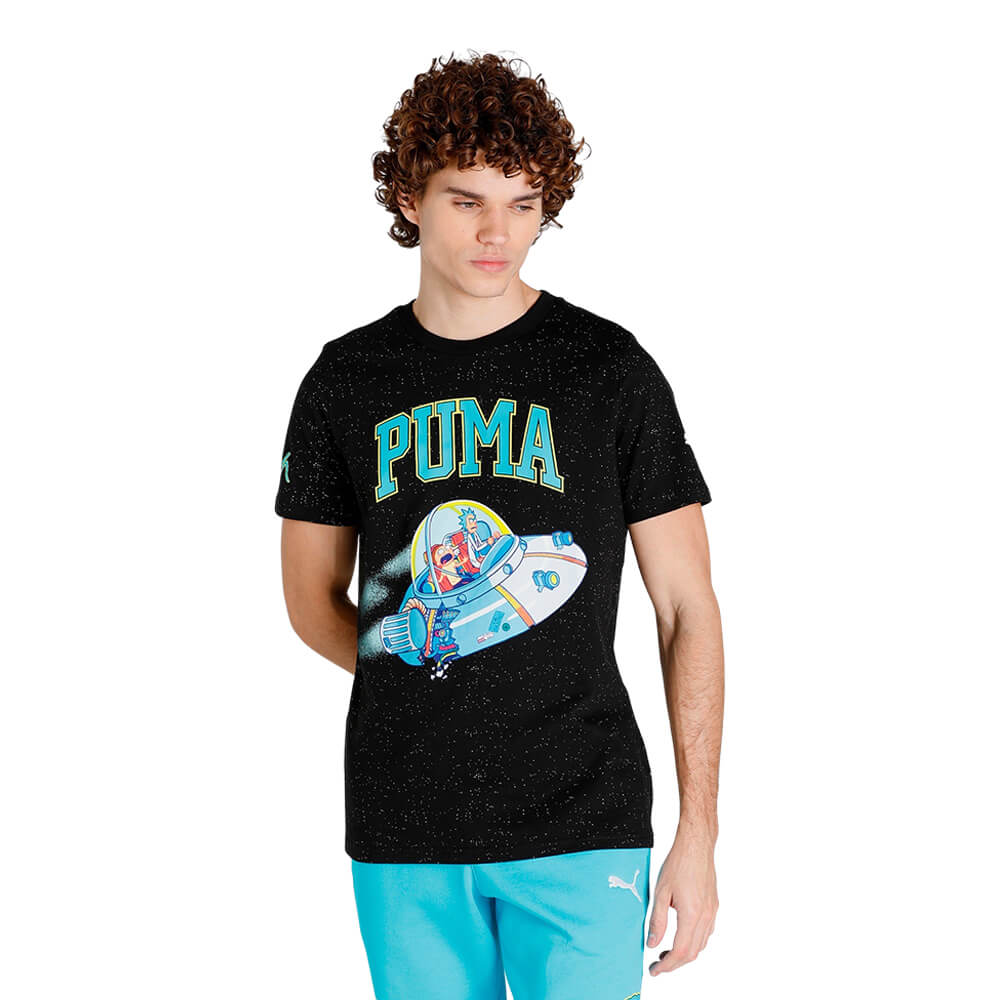 Camiseta-Puma-Rick-and-Morty-Masculina-Preto