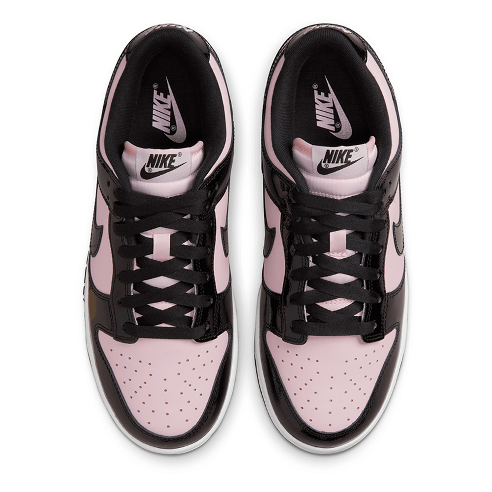 nike dunk low black patent