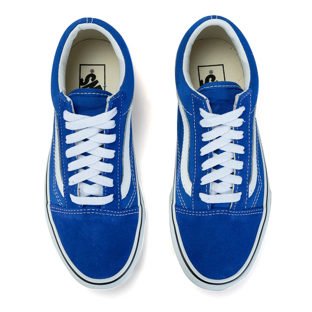 Blue white old skool vans Clearance