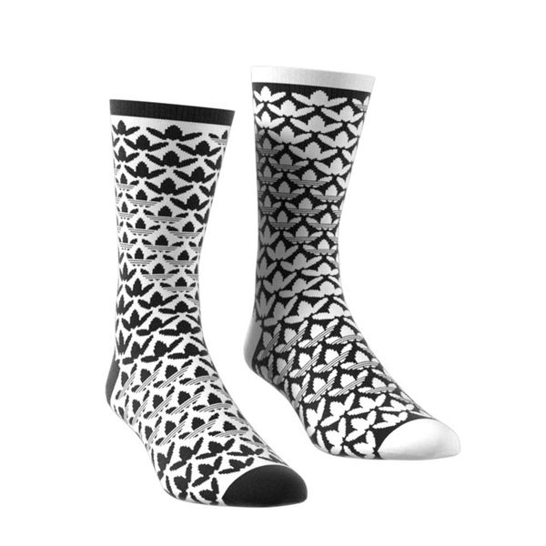 Meia adidas Monogram Crew 2 Pares - PP