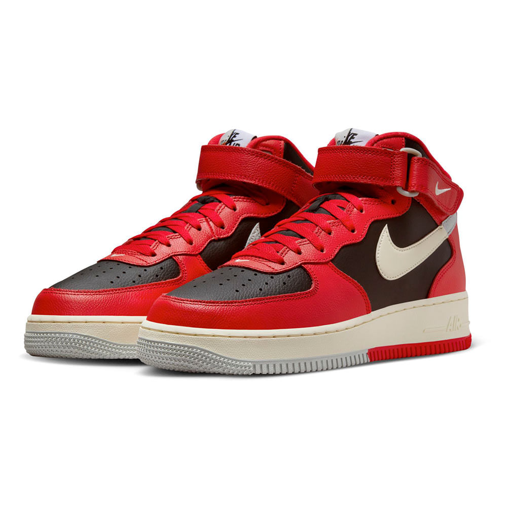 T锚nis nike air force shop 1 mid '07 vermelho