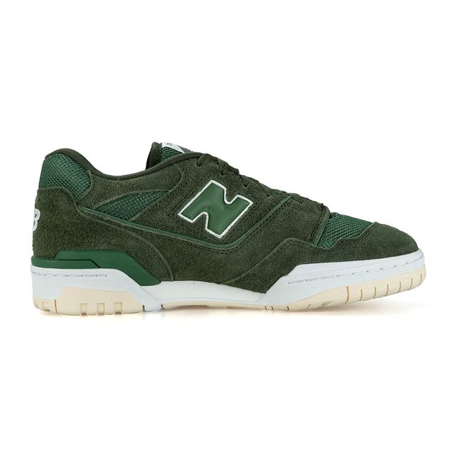 New Balance 550 "White/Green" — Branco / Verde, ângulo 3