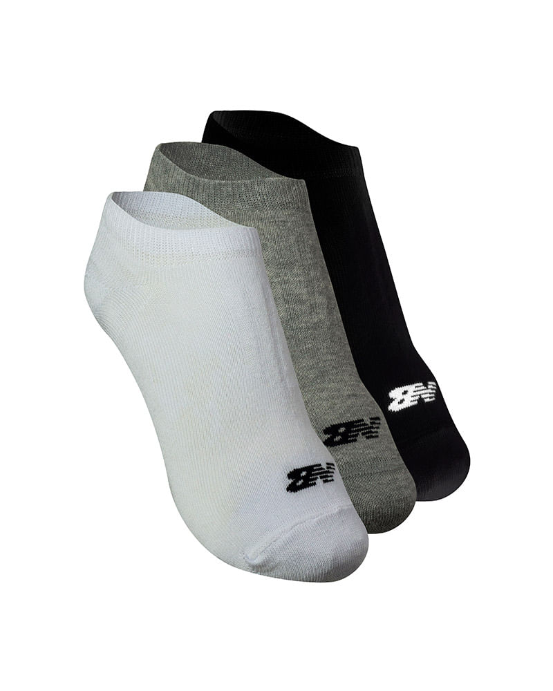 Meia New Balance Cano Invisível Kit 3 Pares Unissex