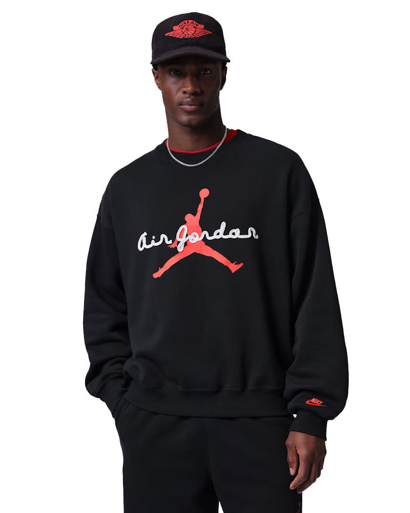Camiseta Jordan Brooklin AJ6 Fleece Crew Masculina